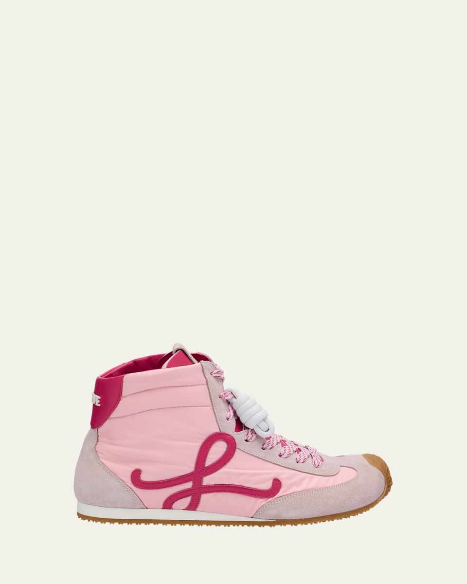 Ballet Runner 20 Mixed Leather High-Top Sneakers
